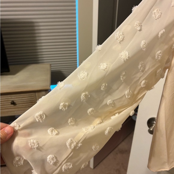 Peach Love California Blush Tie-Front Blouse - Picture 3 of 5